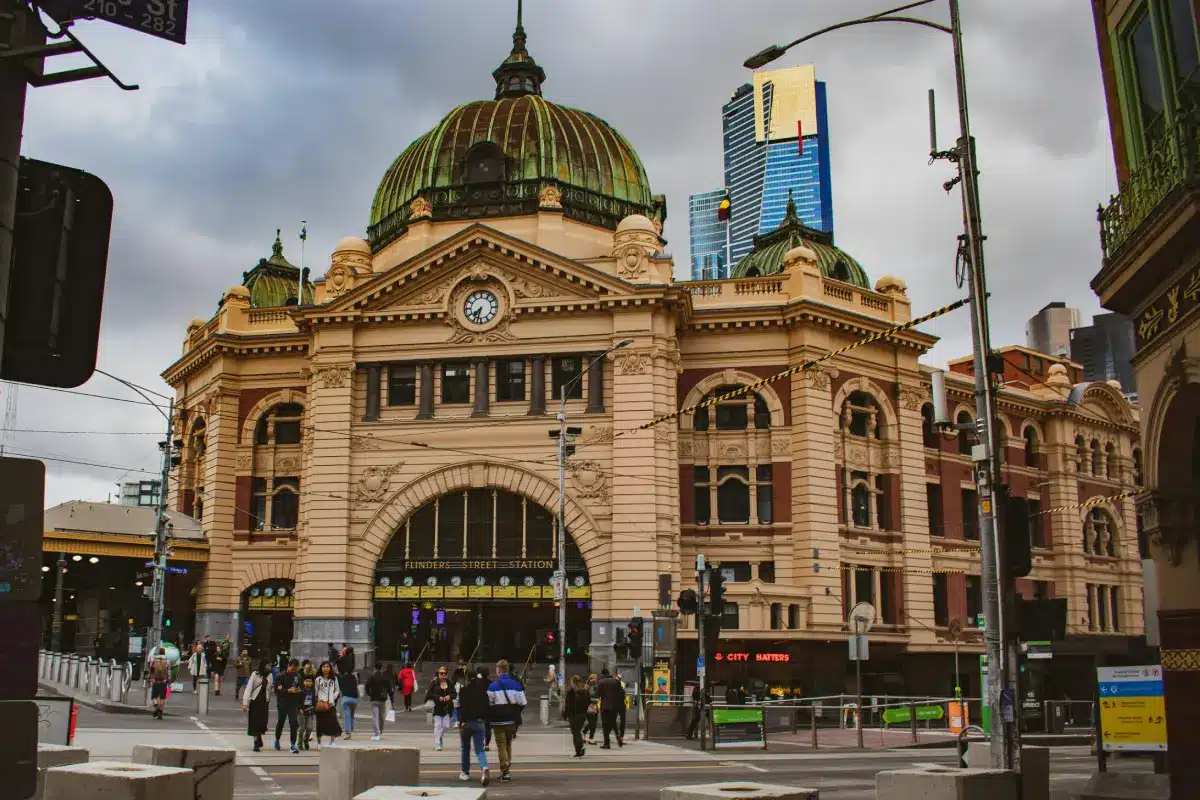 Melbourne Flinders Street Train Station in Australia Melbourne Flinders Street Train Station in Australia