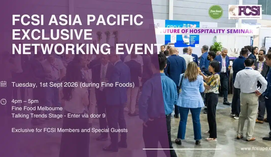 FCSI Asia Pacific Exclusive Networking Event 4-5pm Tuesday 1st Sept