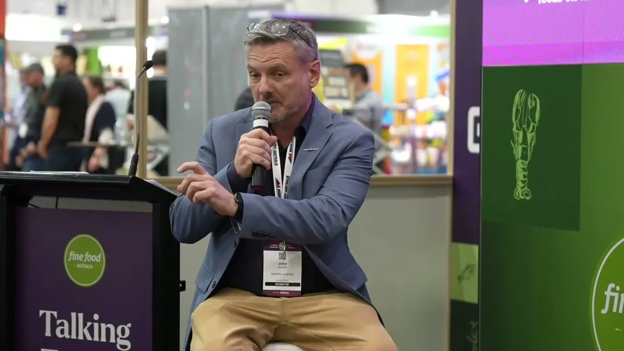 Fireside Chat- Alignment between Consultants and Manufacturers Middleby Australia representative speaking during the FCSI Fireside Chat at Fine Food Australia 2026